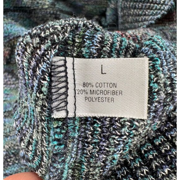 VTG St. Croix Mens Crosby textured multi color Sweater 90s sz L - Picture 7 of 7